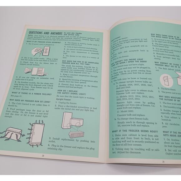 Sears Coldspot Cold Spot Freezer Owner's Guide Manual 1960s Vintage Booklet - Picture 11 of 12